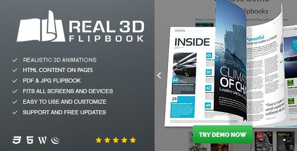 Real3D FlipBook WordPress Plugin GPL v.3.32 Download