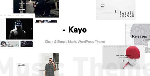 Kayo Nulled Clean and Simple Music WordPress Theme Download