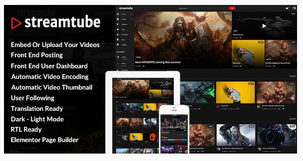 StreamTube – Video WordPress Theme 1.0.4 Download