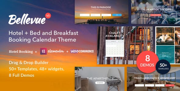 Bellevue Hotel + Bed and Breakfast Booking GPL v.3.5.1 – Calendar Theme Download