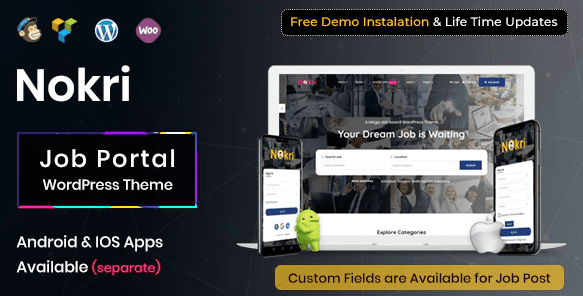 Nokri – Job Board WordPress Theme v.1.4.7 Download