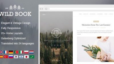 v1.9.5 Wild Book – Vintage, Elegant & Summer WordPress Personal Blog Theme Download