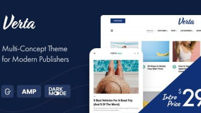 Verta GPL 1.0.1 – Multi-Concept WordPress Theme for Modern Publishers Download