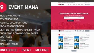 Event Management WordPress Theme v1.8.9 GPL