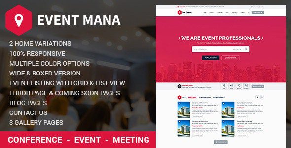 Event Management WordPress Theme v1.8.9 GPL