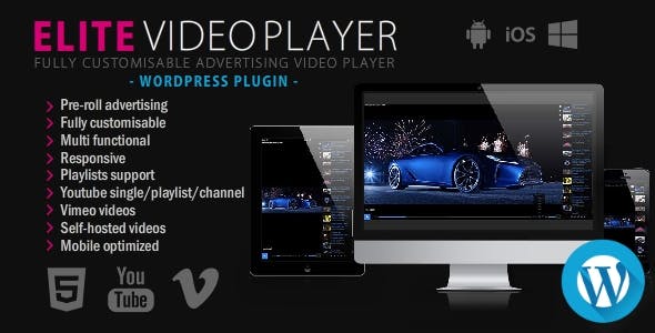 Elite Video Player - WordPress plugin Download