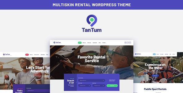 TanTum v1.1.3 Car, Scooter, Boat & Bike Rental Services WordPress Theme Download