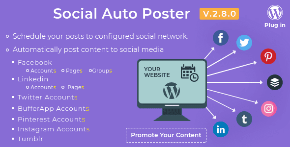 Social Auto Poster – WordPress Plugin v4.1.1 Download