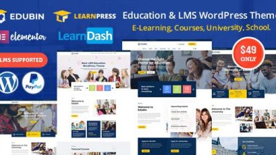 Edubin GPL v8.11.16 – Education LMS WordPress Theme Download
