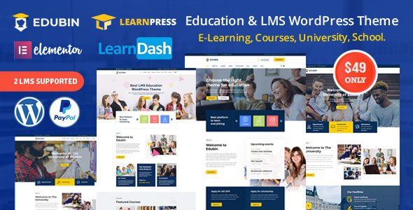 Edubin GPL v8.11.16 – Education LMS WordPress Theme Download