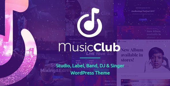 Music Club – Studio, Label, Band, DJ or Singer WordPress Theme v1.2.1 Download