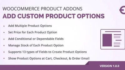 Woocommerce Custom Product Addons 自定义产品详情页插件破解版免费下载