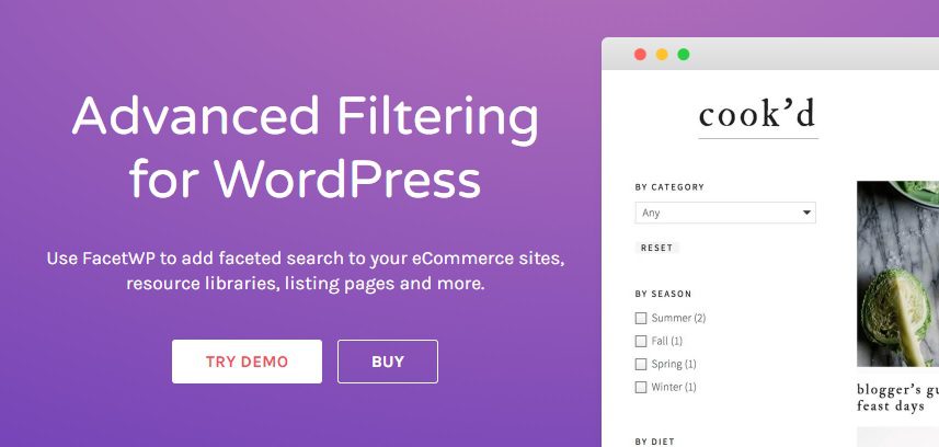 FacetWP – Advanced Filtering Plugin For WordPress + Addons v3.9.2 Download