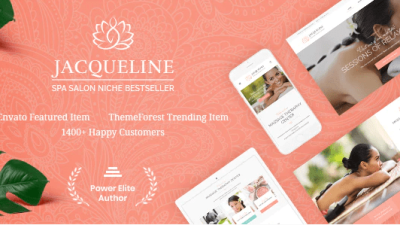 Jacqueline – Spa & Massage Salon Beauty WordPress Theme + Elementor v2.0.1 Download