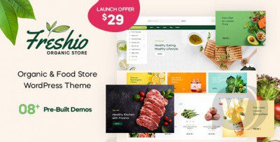 Freshio – organic food and grocery store WordPress theme v2.1.2 Download