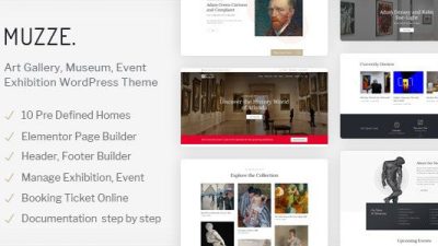 Muzze – Museum Art Gallery Exhibition WordPress Theme v1.3.8 Download