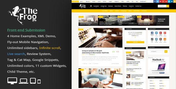 The Frog = Creative News WordPress Theme v.4.1 Download
