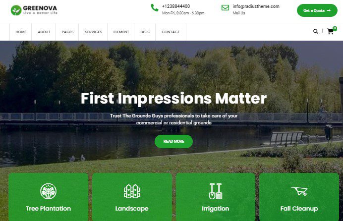 Greenova Gardening & Landscaping WordPress Theme Download Nulled