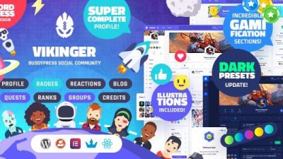 Vikinger – BuddyPress and GamiPress Social Community v.1.9.3 Download