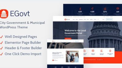 EGovt – City Government WordPress Theme v1.1.4 Download