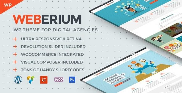Weberium Responsive WP Theme Tailored for Digital AgenciesDownload