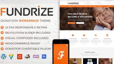 Fundrize v1.21 Responsive Donation & Charity WordPress Theme Download