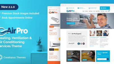 AirPro – Heating and Air conditioning WordPress Theme for Maintenance Services v2.6.12 Download