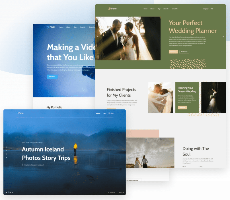 Pluto v.1.1.1 – Photographers And Video Makers Theme Download