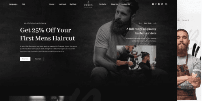 Ceres v1.2.1- special theme for barbershops and tattoo salons Downloads