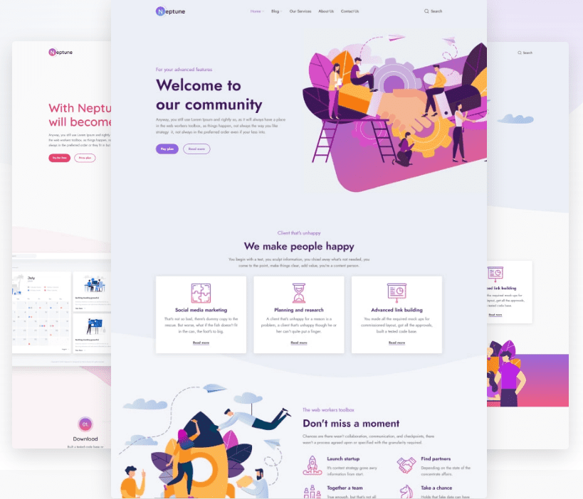 Neptune v.1.2.1 – Powerful Theme For Applications And SAAS Websites Download