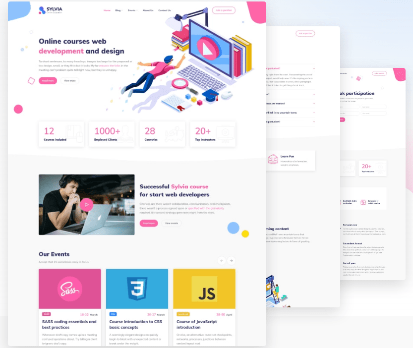 Sylvia v.1.2.1 – Special Template For Education And Online Courses Download