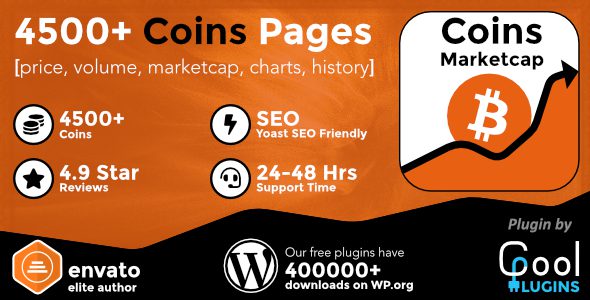 Coins MarketCap v4.5 – WordPress Cryptocurrency Plugin Download