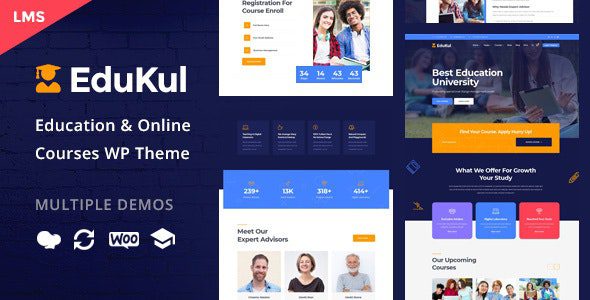 Edukul – Online Courses WordPress Theme v1.15 Download