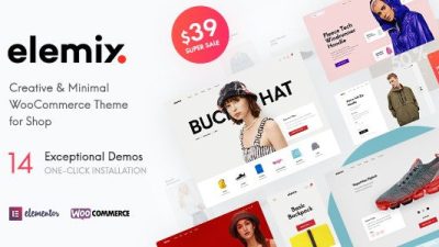 Elemix – Modern & Creative Elementor WooCommerce Theme v1.2.2 Download