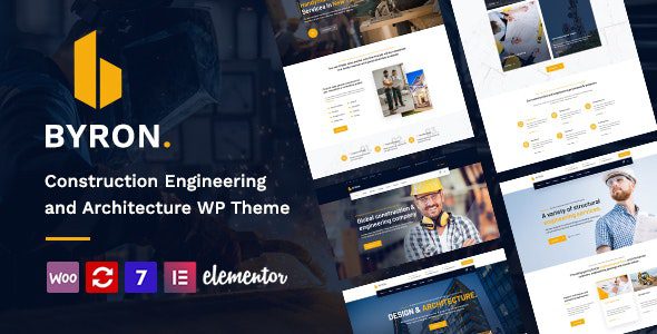 Byron – Construction and Engineering WordPress Theme v1.8 Download
