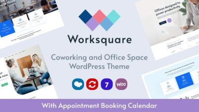 Worksquare v1.7 – Coworking and Office Space WordPress Theme Download