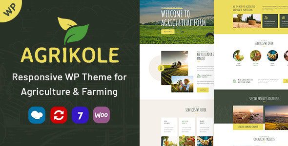 Agrikole Responsive WordPress Theme for Agriculture & Farming v.1.10 Download