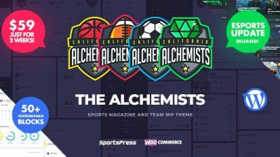 Alchemists – Sports, eSports & Gaming Club and News WP Theme Download v4.4.10