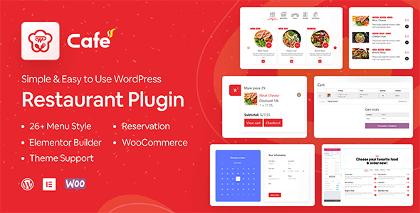 WP Cafe – Restaurant Reservation and Food Menu Plugin for WordPress v1.4.7 Download