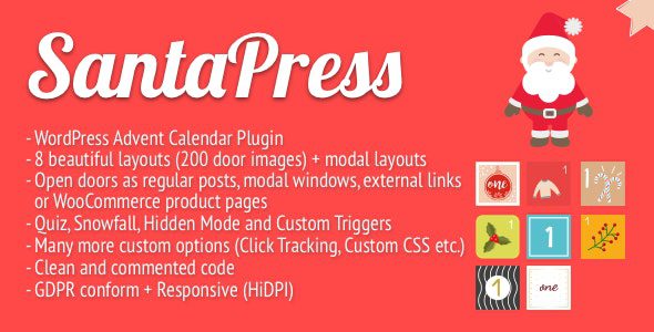 SantaPress v.1.5.4 – WordPress Advent Calendar Plugin & Quiz Download