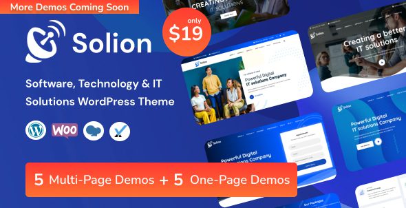 Solion Theme GPL v1.1 – Technology & IT Solutions WordPress Website Download