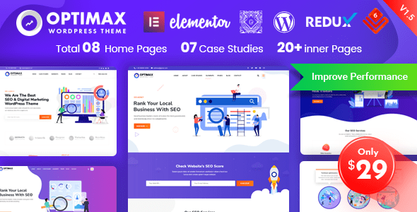 Optimax Theme GPL v1.6 – SEO & Marketing WordPress Website Download