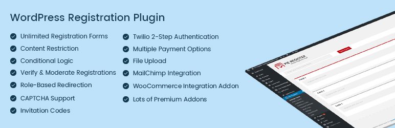 Pie Register Premium – WordPress Registration Plugin v.3.7.3 Download