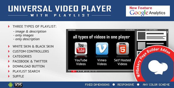 Universal Video Player for WPBakery Page Builder v3.8 Download