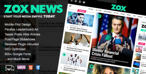 Zox News – Professional WordPress News & Magazine Theme v3.12.0 Download