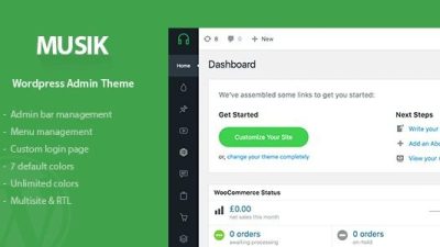 Musik v.3.2 – WordPress Admin Theme Download