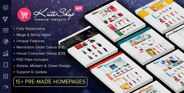 KuteShop – Multipurpose WooCommerce WordPress Theme (RTL Supported) v.4.0.4 Download