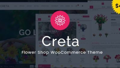 Creta GPL v5.6 – Flower Shop WooCommerce WordPress Theme Download