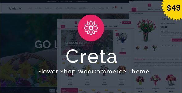 Creta GPL v5.6 – Flower Shop WooCommerce WordPress Theme Download