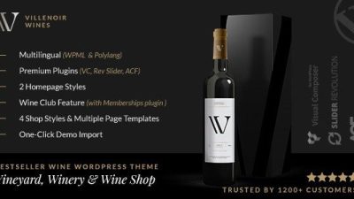 Villenoir GPL – Vineyard, Winery & Wine Shop v.5.7 Download